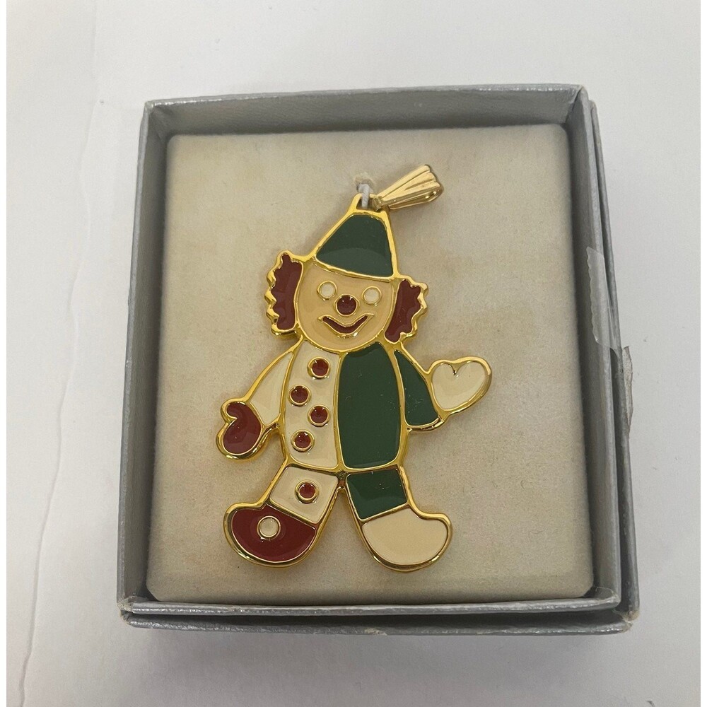 Wallace Silversmiths Solid Pewter Clown Christmas Tree Cookie Ornament W075335